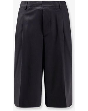 Ami Paris Virgin Wool Shorts - Blue