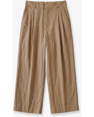 Soeur Watson Biologic Cotton Blend Trousers - Natural