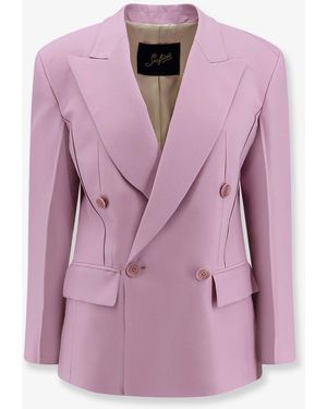 The Seafarer Carmen Virgin Wool And Silk Blazer - Pink