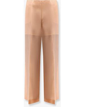Alberta Ferretti Silk Pants - White