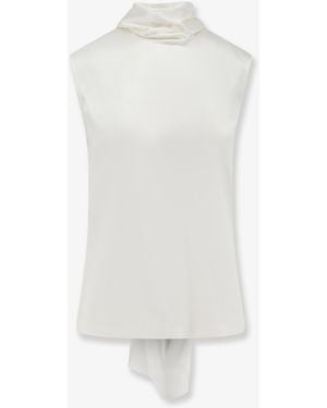 Bottega Veneta Stretch Satin Top - White