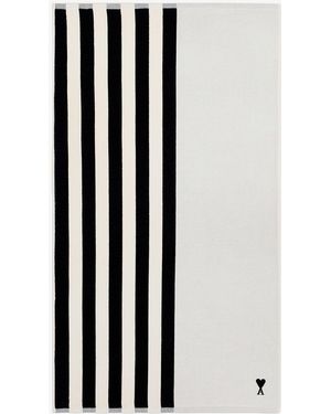 Ami Paris Cotton Beach Towel - Black