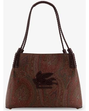 Etro Libra M Arnica Paisley Fabric Shopping Bag - Brown
