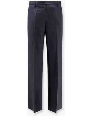 Tonywack Wool Blend Pinstriped Trousers - Blue