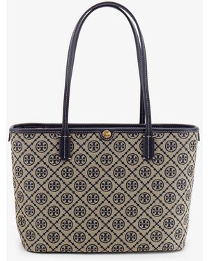 Tory Burch T Monogram Small Zip Coated Canvas Shoulder Bag - White