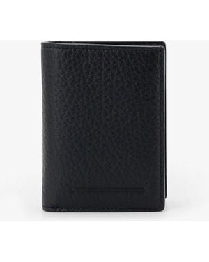 Tom Ford Leather Card Holder With Embossed Logo - Black