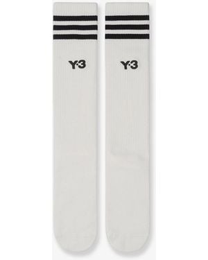 Y-3 Cotton Blend Socks - White