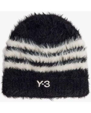 Y-3 Knit Hat With Logo Embroidery - Blue