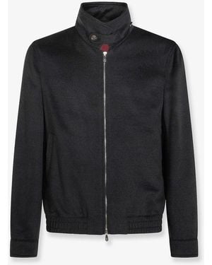 Brunello Cucinelli Virgin Wool Jacket With Zip - Black
