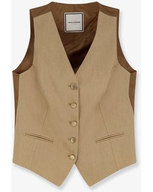 Tagliatore Linen Vest - Natural