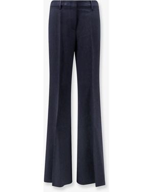 Etro Wool Blend Trousers With Paisley Pattern - Blue