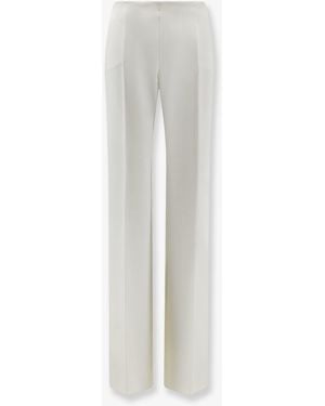 Max Mara Mxmorata Stretch Virgin Wool Pants - White