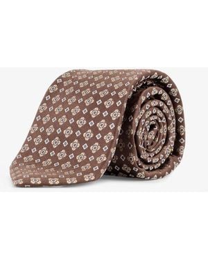 Kiton Silk Tie - Brown
