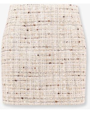 Tagliatore May Bouclé Fabric Mini Skirt - White
