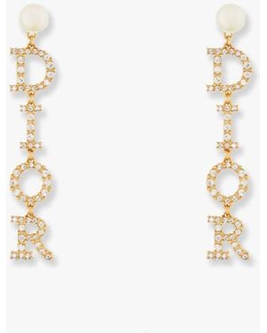 Dior (E)Volution Metal Earrings With Crystals - White