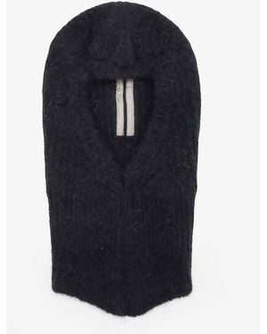 Rick Owens Alpaca And Wool Blend Balaclava - Blue