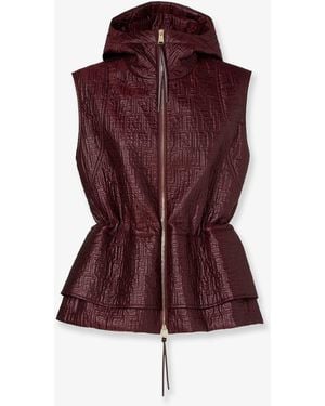 Fendi Quilted Nylon Vest - Purple
