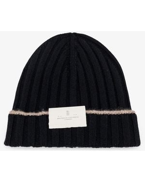 Brunello Cucinelli Cashmere Beanie - Black