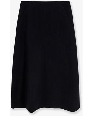 R2W Catran Midi Wool And Cashmere Skirt - Black