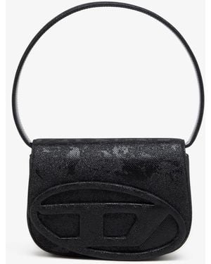 DIESEL 1Dr Glitter Fabric Shoulder Bag - Black