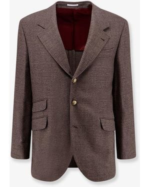 Brunello Cucinelli Virgin Wool Blazer - Brown