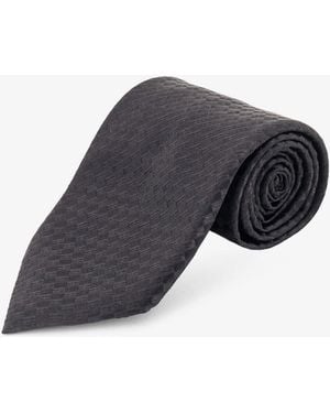 Tom Ford Silk Tie With Geometric Pattern - Gray