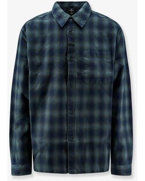 Represent Rasent Plaid Cotton Shirt With Check Pattern - Blue