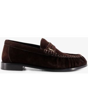 Saint Laurent Le Loafer 15 Suede Loafer - White