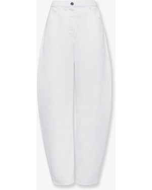Alaïa Curved Denim Trousers - White