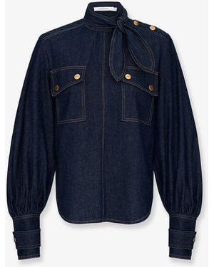 Zimmermann Denim Cargo Shirt - Blue