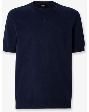 Fendi Cotton And Cashmere Jumper - Blue