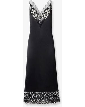 Fendi Silk And Millefiori Lace Midi Dress - White