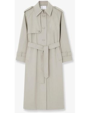 Frankie Shop Trench Coat Riva Cotton Blend - White