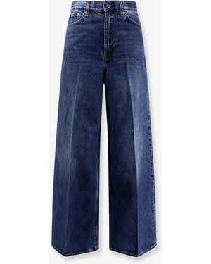 TOTEME Wide Leg Organic Cotton Jeans - Blue
