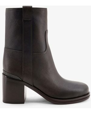 Brunello Cucinelli Vintage Leather Boots - Black