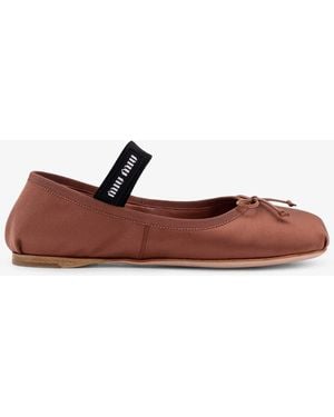 靴 Miu Miu Women's Brown and Black Ballet Miu Miu Ballerinas Size 37 IT