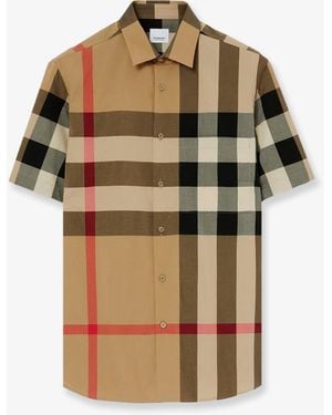 Burberry Somerton Vintage Check Stretch-cotton Shirt - Brown
