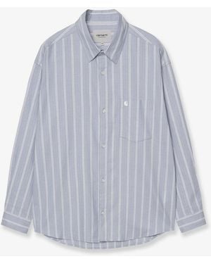 Carhartt Beale Striped Cotton Shirt - Grey
