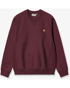 Carhartt American Script Cotton Sweatshirt - Purple