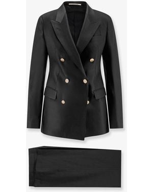 Tagliatore Parigi Linen And Viscose Suit - Black
