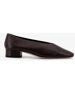 Aeyde Delia Leather Ballerinas - White