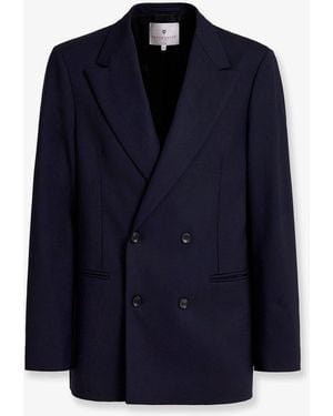 Seven Gauge Virgin Wool Blazer - Blue