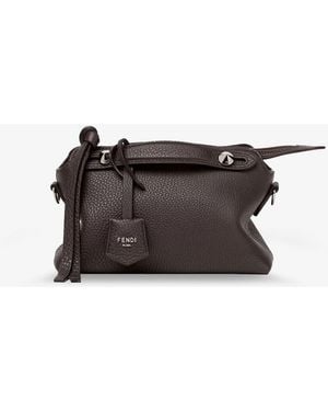 Fendi By The Way Hammered Leather Handbag - Brown