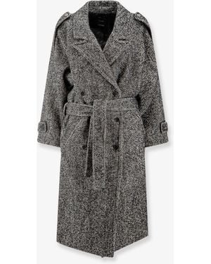 Pinko Carrube Chevron Cloth Coat - Gray