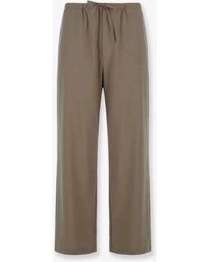 Tonywack Wool Blend Trousers - Natural