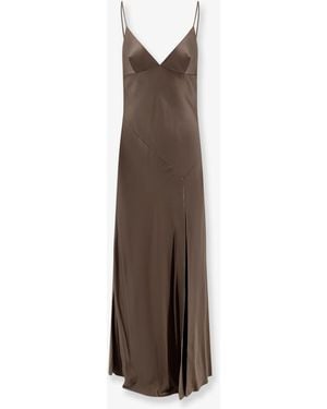 Alberta Ferretti Viscose Long Dress - Natural