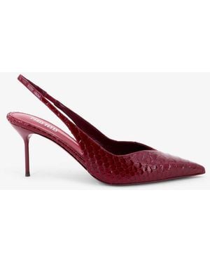 Paris Texas Lidia 70 Court Shoes With Python Print - Red