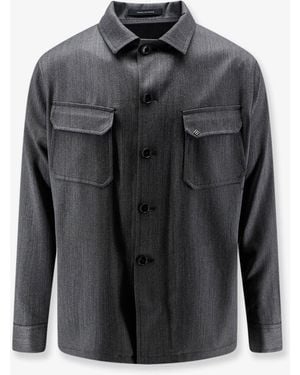 Tagliatore Calvin Virgin Wool Shirt/Jacket - Black