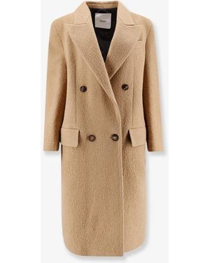 Hevò Lucugnano Virgin Wool Coat - Natural