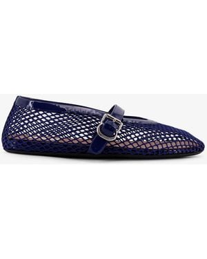 Alaïa Ballerine Ballet Flats A Rete Con Profili - Blu